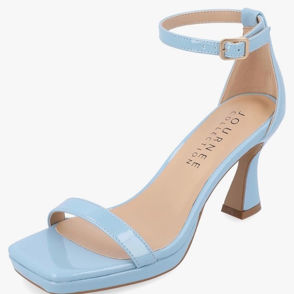 NWT  Something Blue Open square toe high heel with ankle strap size 7 1/2 - Picture 5 of 11